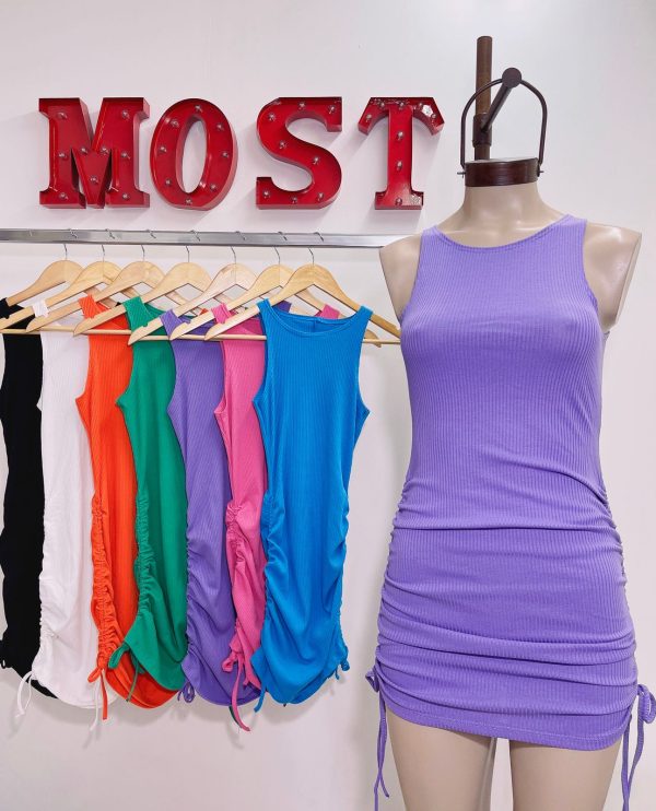 Art. 669-M Vestido morley frunce lateral - Imagen 2