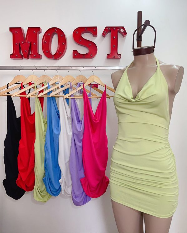 Art. 744-MF Vestido buche microfibra frunce lateral - Imagen 3