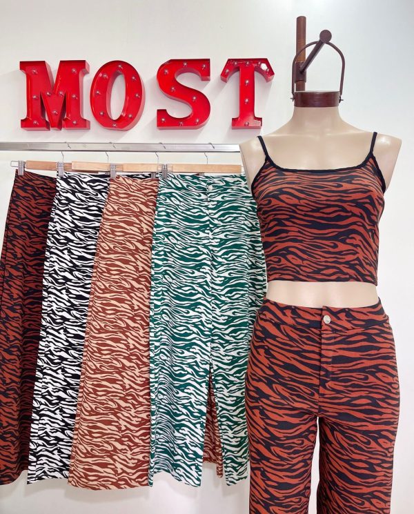 Art. 96-BCEBRA Pantalon wide leg bengalina estampada cebra - Imagen 3