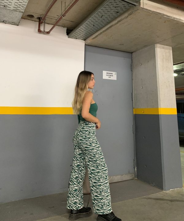 Art. 96-BCEBRA Pantalon wide leg bengalina estampada cebra - Imagen 2