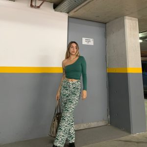 Art. 96-BCEBRA Pantalon wide leg bengalina estampada cebra