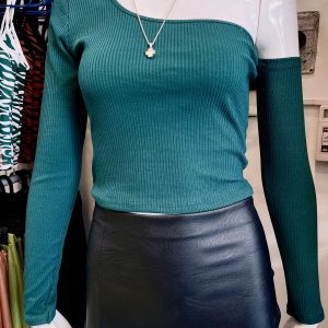 Art. 1454-M(LAR) Remera morley un solo hombro manga irregular