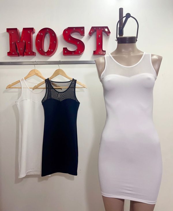 Art. 831-TU MF Vestido escote corazón combi mf y tul - Imagen 2