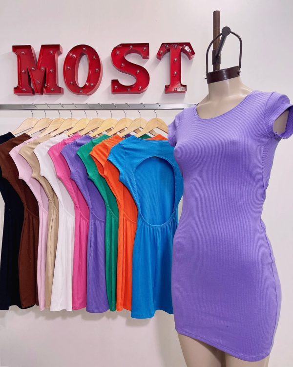 Art. 761-M Vestido morley espalda cavada manga corta - Imagen 3
