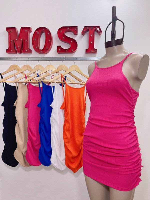 Art. 802-M Vestido morley tiras frunce lat elástico - Imagen 2