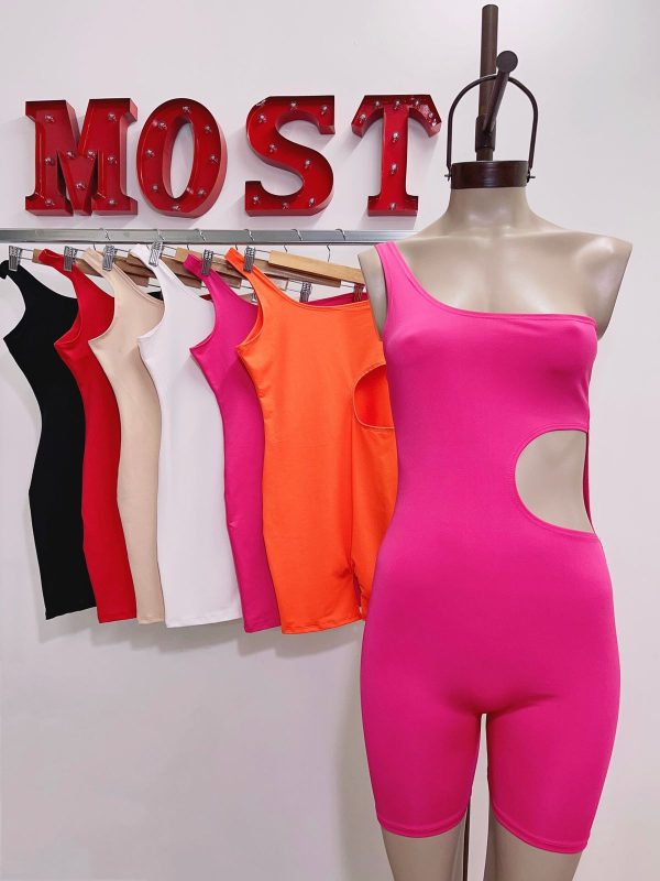 Art. 813-MF Catsuit microfibra un solo hombro - Imagen 2