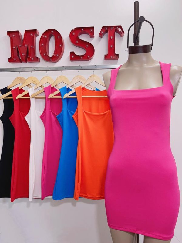 Art. 807-MF Vestido microfibra escote cuadrado - Imagen 3