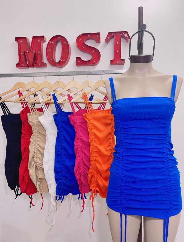 Art. 702-M Vestido morley strapless doble tira adelante - Imagen 2