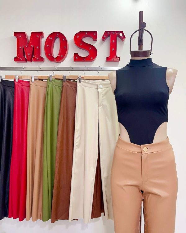 Art. 100-E Pantalon wide-leg engomado - Imagen 2