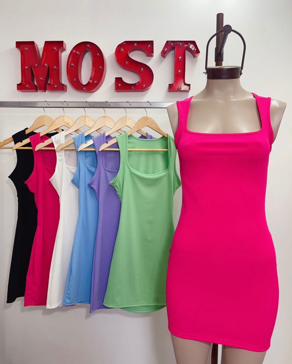 Art. 832-MR Vestido sin mangas escote cuadrado morley ribb - Imagen 2