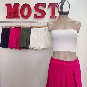 Art. 106-B Short pollera tableada bengalina ZARA