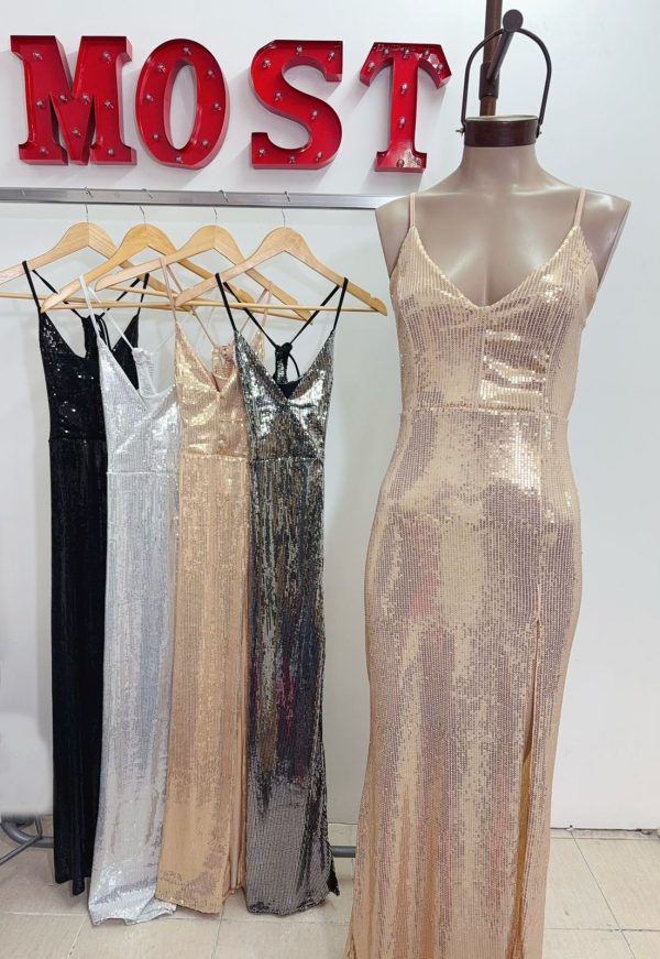 Art. 842-LE Vestido largo lentejuelas - Imagen 2