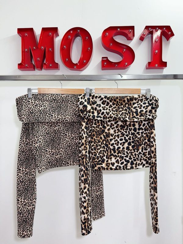 Art. 1493-MF-LAR-AP Remera cuello bote manga larga animal print - Imagen 2