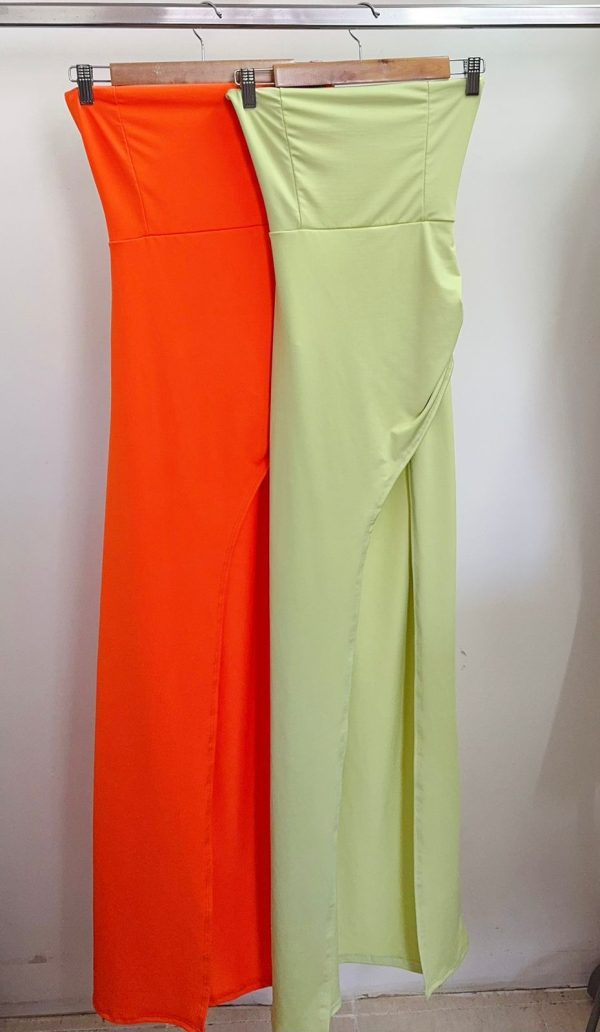 Art. 844-MF Vestido largo microfibra tiras espalda - Imagen 7
