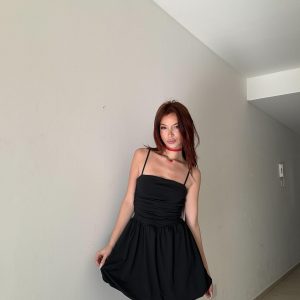 Art. 848-MF Vestido globo strapless microfibra
