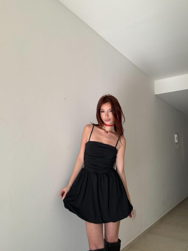Art. 848-MF Vestido globo strapless microfibra