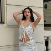 Art. 1501-LE Top lentejuelas doble pico y frunce