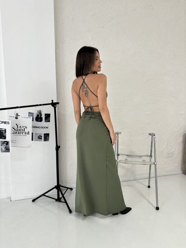 Art. 844-MF Vestido largo microfibra tiras espalda - Imagen 2