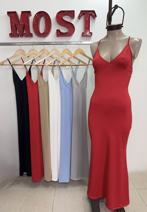 Art. 860-MF Longdress microfibra pinza y frunce cola - Imagen 3