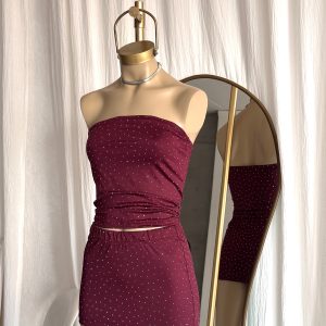 Art. 387-MF-STR Mini tiro bajo microfibra strass