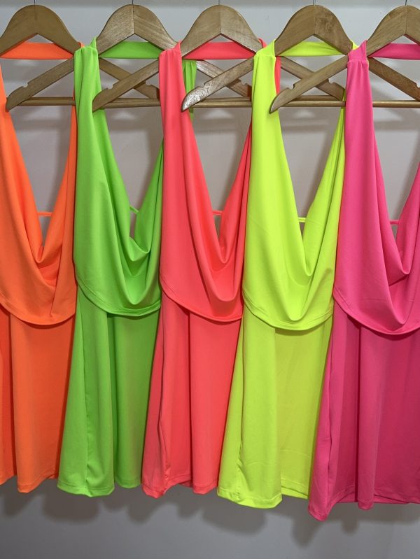 Art. 875-MF-F Vestido buche microfibra fluor - Imagen 2