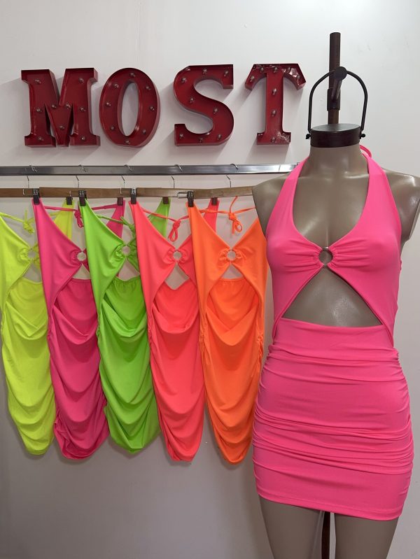Art. 714-MF-F Vestido hebilla aro microfibra