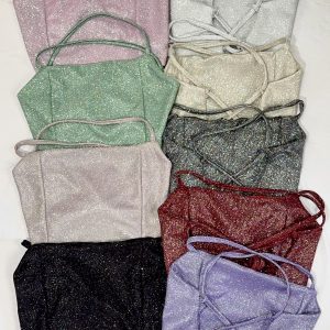 Art. 1533-CB Top glitter espalda cruzada
